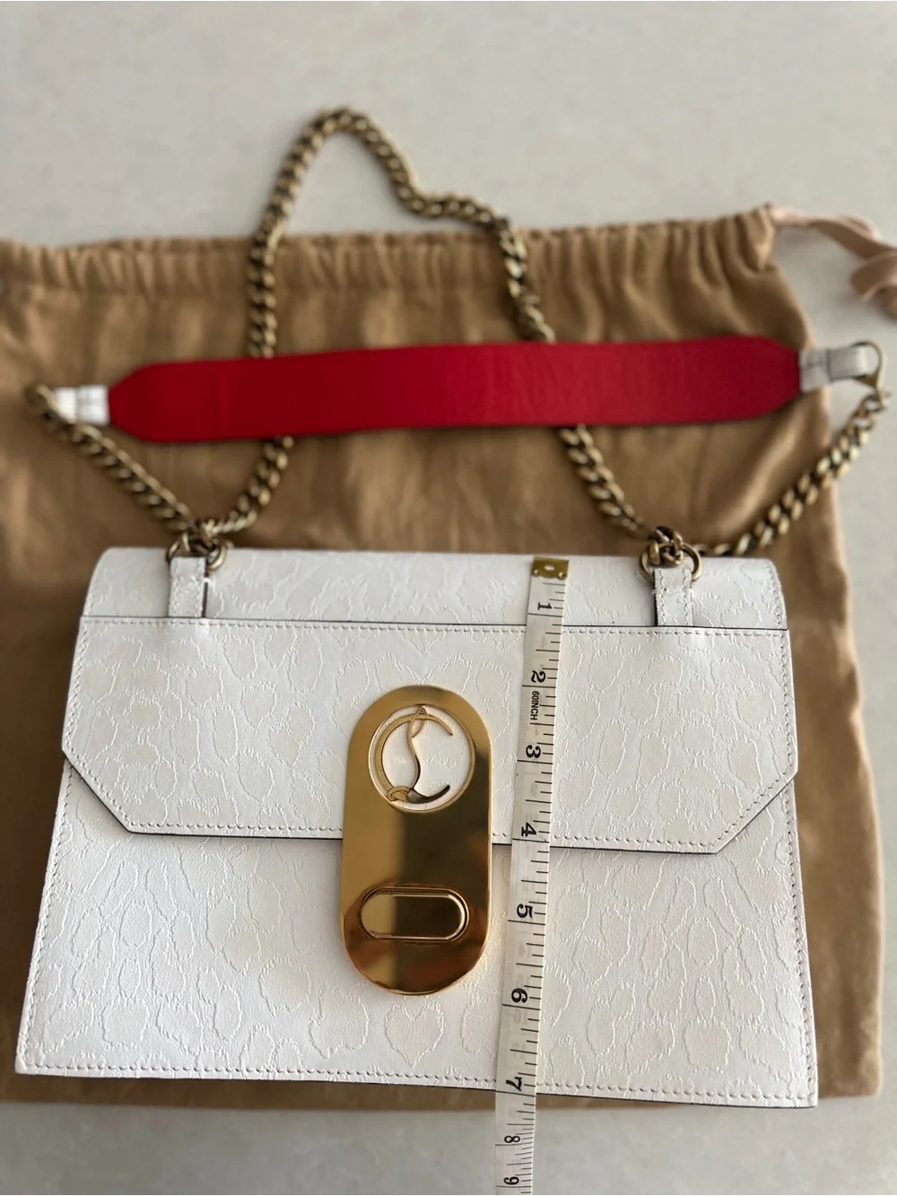 Christian Louboutin Ultrasnow  Elisa large calf Leather Shoulder Bag